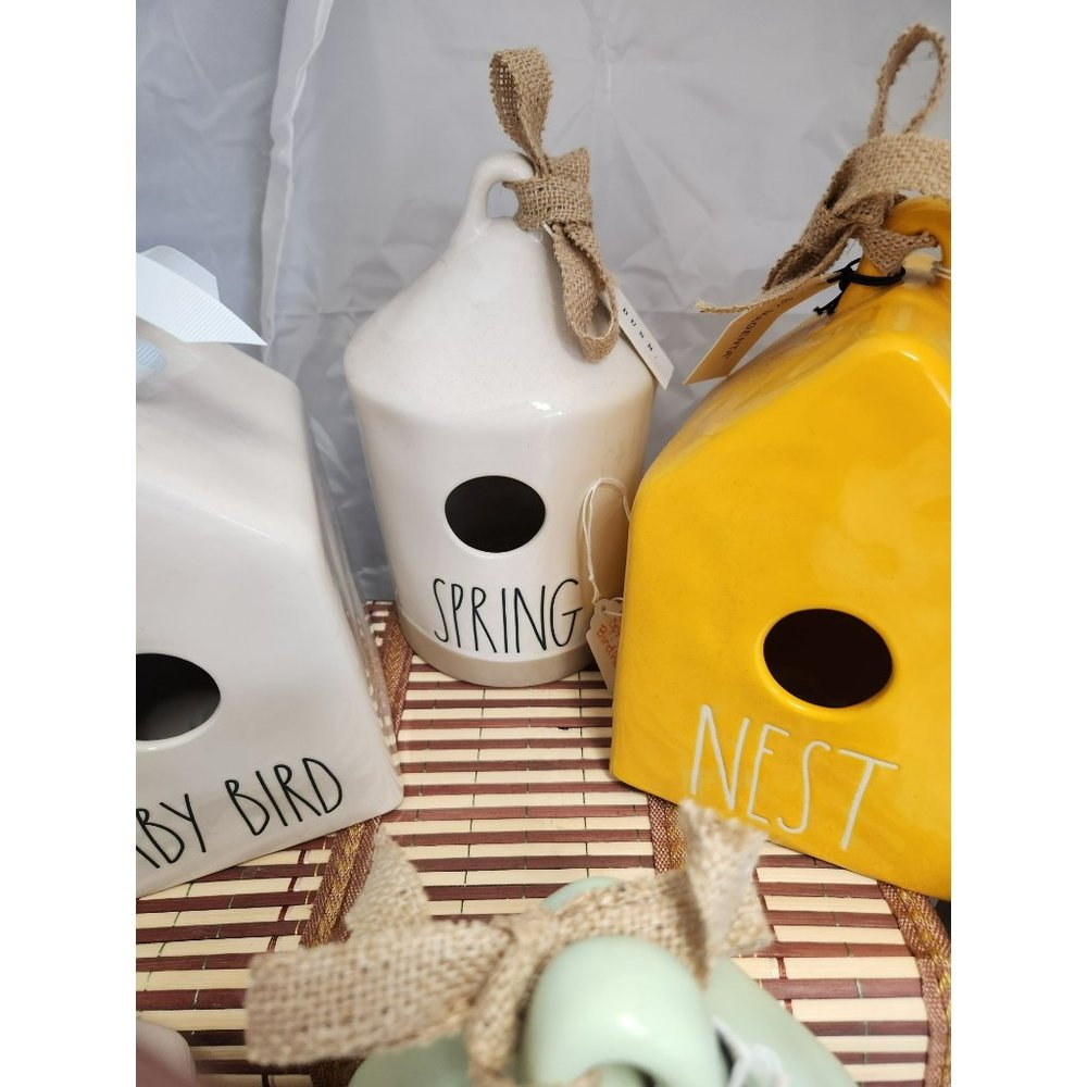 Rae Dunn Birdhouses...Multi listings for 6 different houses white round SPRING